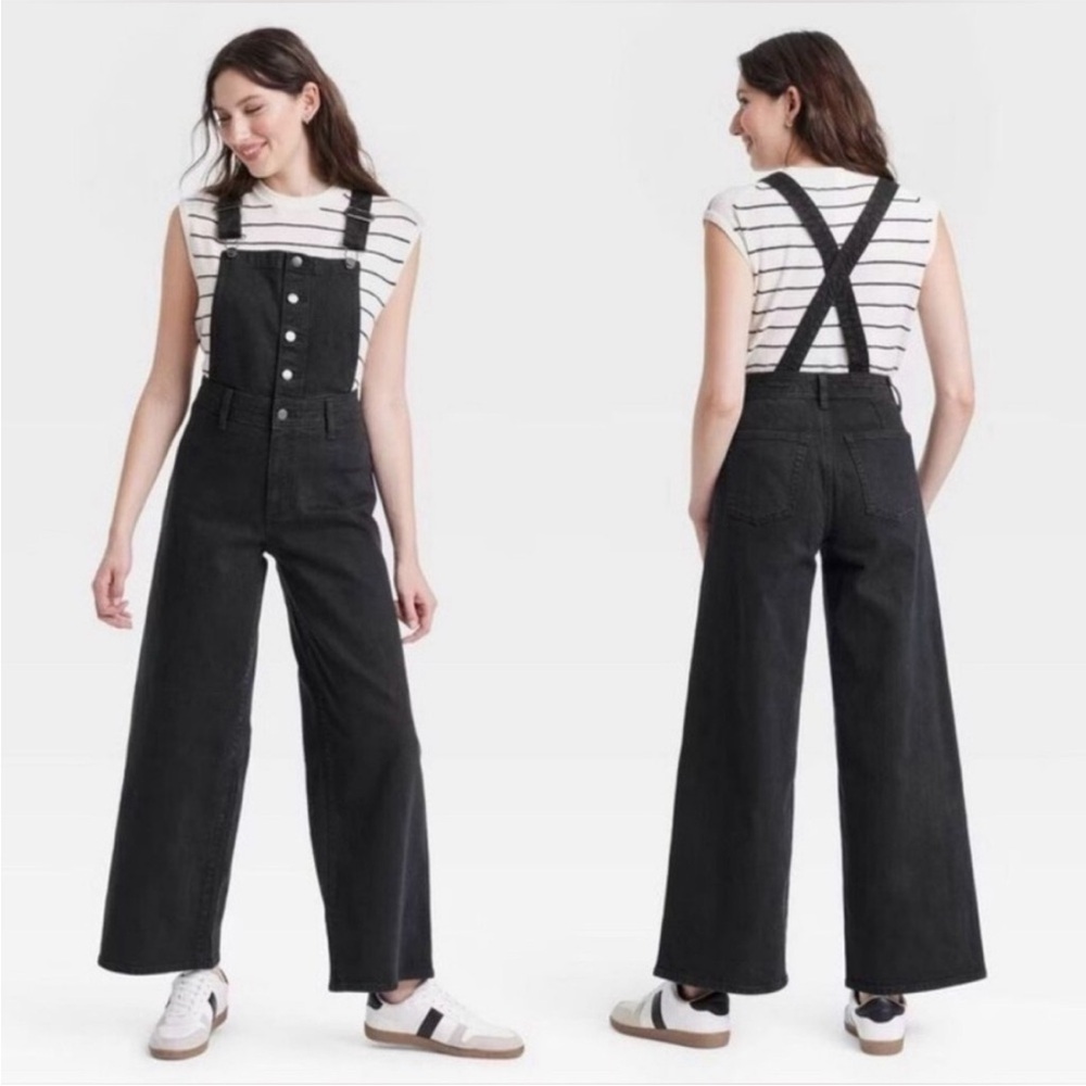 Target Women's Charcoal Denim Overalls